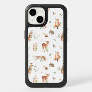 Cute Woodland Animal Friends Pattern OtterBox iPhone 14 Case