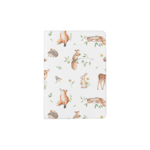 Cute Woodland Animal Friends Pattern Passport Holder