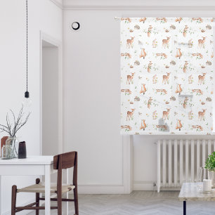 Cute Woodland Animal Friends Pattern Sheer Curtains