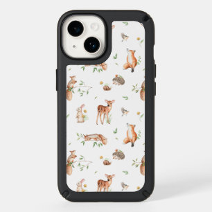 Cute Woodland Animal Friends Pattern Speck iPhone 14 Case
