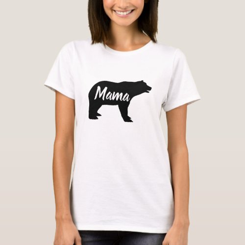 cute woodland animal mama bear T_Shirt