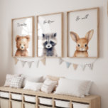 Cute Woodland Animal Neutral Nursery Wall Art Sets<br><div class="desc">Set of Woodland Animal Portret  Nursery wall art. This set of 3 animal prints will be the perfect addition to your kids room or Baby Nursery.</div>