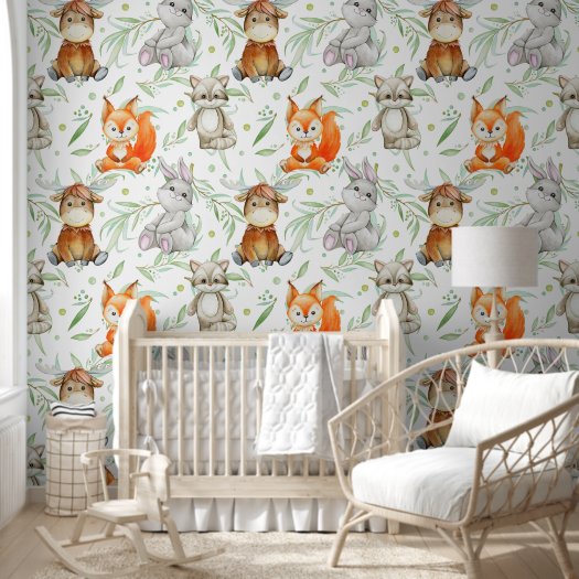 Cute Woodland Animal Nursery Decor Peel And Stick 