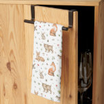 Cute Woodland Animal Pattern Kitchen Towel