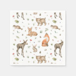 Cute Woodland Animal Pattern Napkins