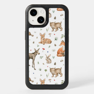 Cute Woodland Animal Pattern OtterBox iPhone 14 Case