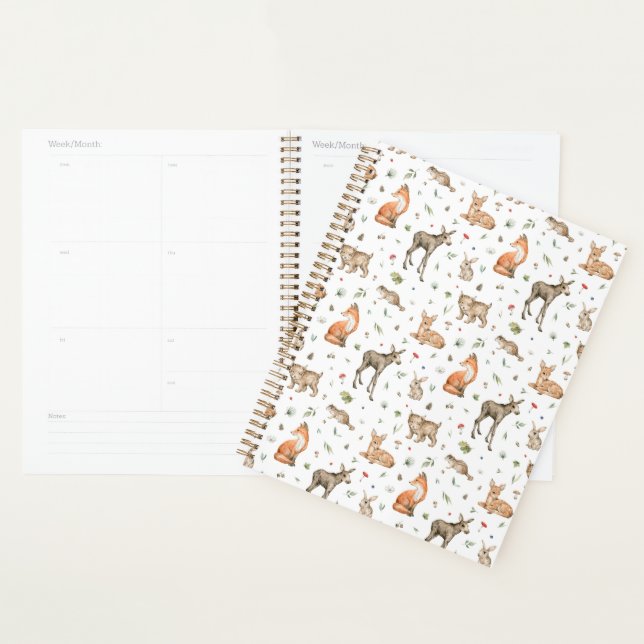 Cute Woodland Animal Pattern Planner (Display)