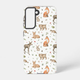 Cute Woodland Animal Pattern Samsung Galaxy S21 Case