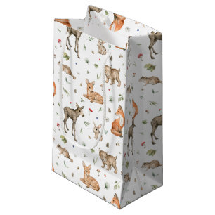 Cute Woodland Animal Pattern Small Gift Bag