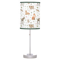 Cute Woodland Animal Pattern Table Lamp