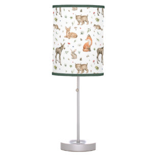 Cute Woodland Animal Pattern Table Lamp