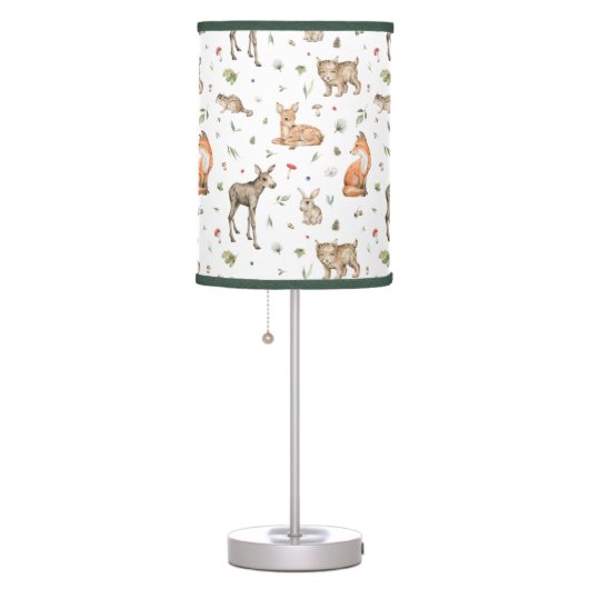 Cute Woodland Animal Pattern Table Lamp (Right)