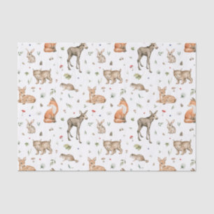 Cute Woodland Animal Pattern Tissue Paper