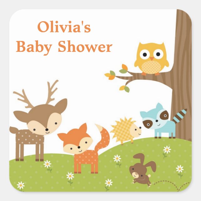 Cute Woodland Animal Stickers (Front)