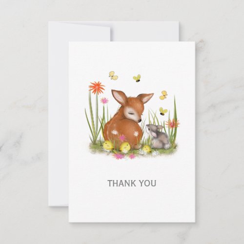 Cute Woodland Animal Thank You Card