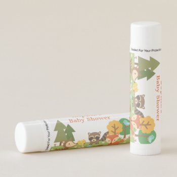 Cute Woodland Animal Themed Baby Shower Favors Lip Balm by RustyDoodle at Zazzle