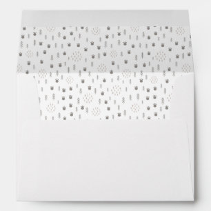Cute Woodland Animal Track Pattern Envelope