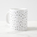 Cute Woodland Animal Track Pattern Giant Coffee Mug