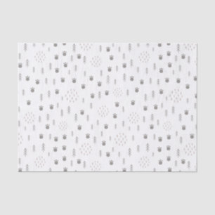 Cute Woodland Animal Track Pattern Tissue Paper
