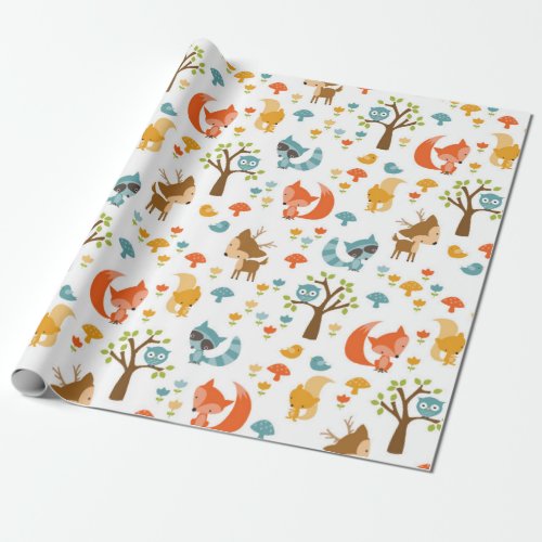 Cute Woodland Animal Wrapping Paper