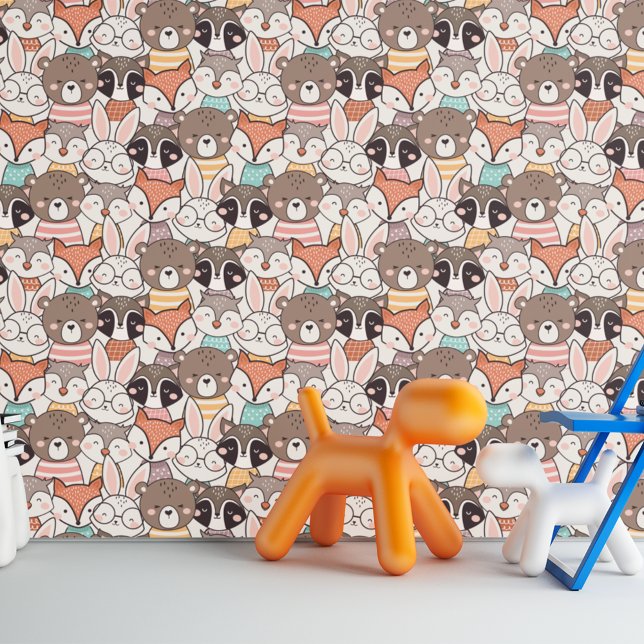 Cute Woodland Animals Baby Nursery Decor Wallpaper (Creator Uploaded)