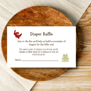 Cute Woodland Animals Baby Shower Diaper Raffle Enclosure Card
