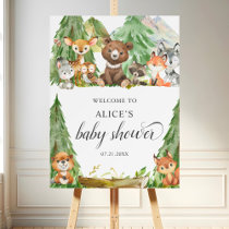 Cute Woodland Animals Baby Shower Foam Boards