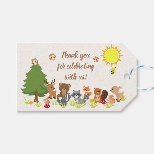 Cute Woodland Animals Baby Shower Gift Tags