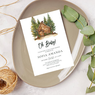 Cute Woodland Animals Baby Shower Invitation