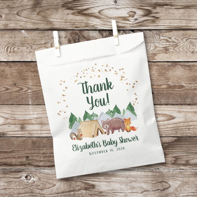 Cute Woodland Animals Baby Shower Thank You Favor Bag (Creator Uploaded)