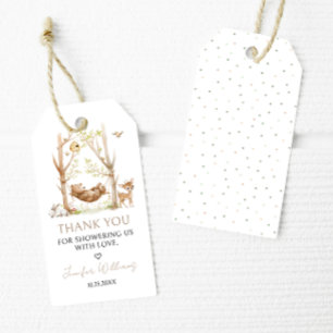 Cute Woodland Animals Baby Shower Thank You Gift Tags