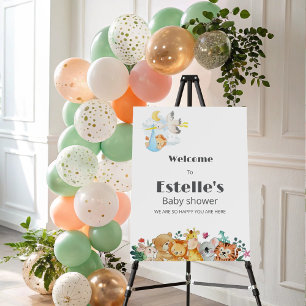 Cute Woodland Animals Baby Shower Welcome  Foam Board