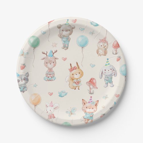 Cute Woodland Animals Birthday Party   Paper Plates