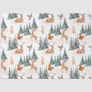 Cute Woodland Animals Christmas Tissue Paper