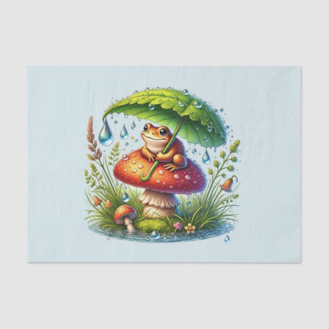 Cute woodland animals decoupage frog tissue paper (Front)