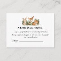 Cute Woodland Animals Diaper Raffle