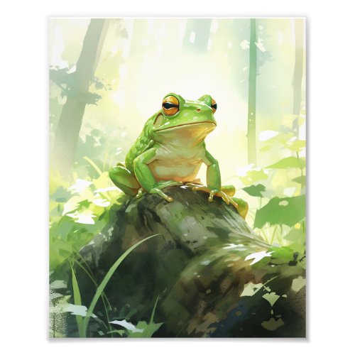 Cute Woodland Animals Frog Kids Room Wall Art