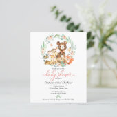 Cute Woodland Animals Greenery Baby Shower (Standing Front)