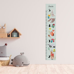 Cute Woodland Animals Growth Chart Personalized