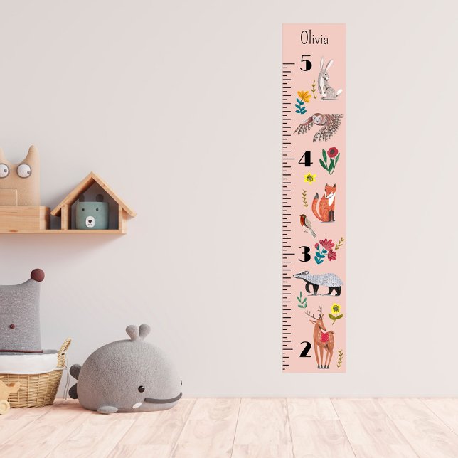 Cute Woodland Animals Growth Chart Personalized (Creator Uploaded)
