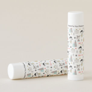 Cute Woodland Animals & Indian Boy Pattern Lip Balm
