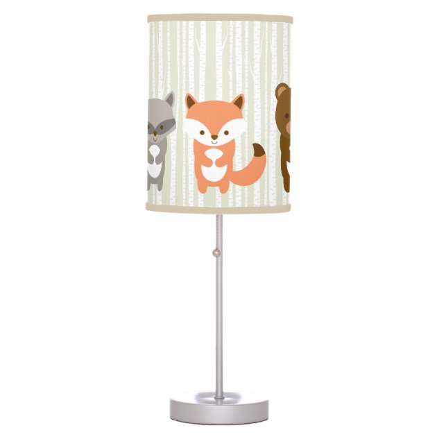 woodland creatures nursery lamp