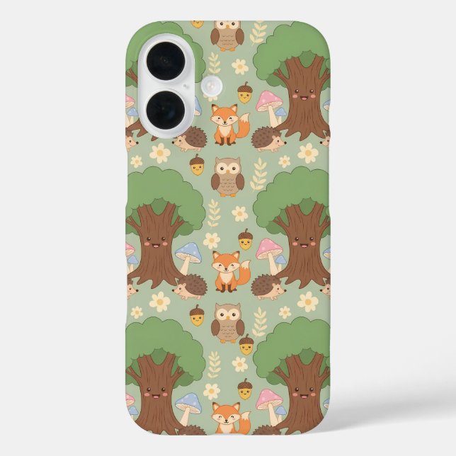 Cute Woodland Animals Pattern Phone Case (Back)