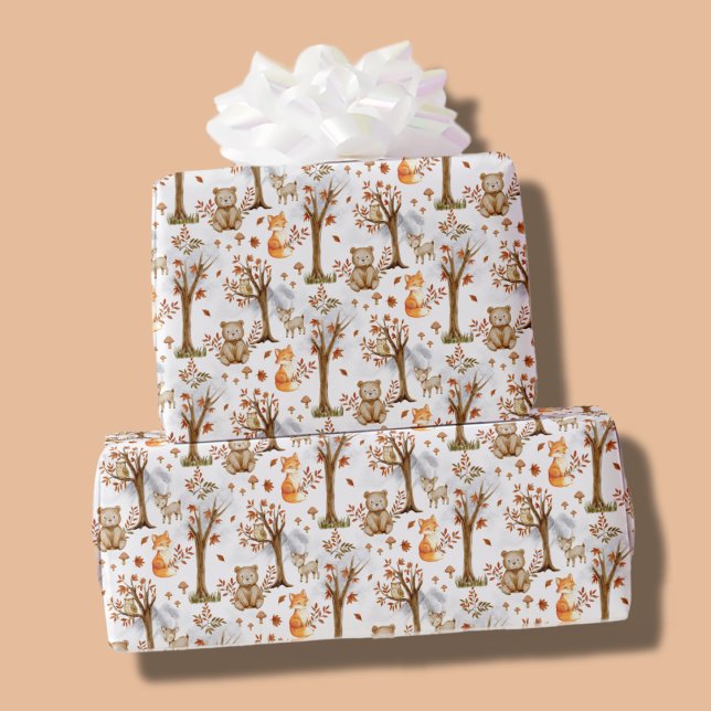 Cute Woodland Animals Pattern Wrapping Paper (Creator Uploaded)