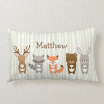 Cute Woodland Animals Personalized Pillow