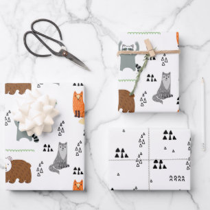 Cute Woodland Animals  Wrapping Paper Sheets