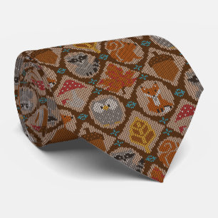 Cute Woodland Autumn Neck Tie
