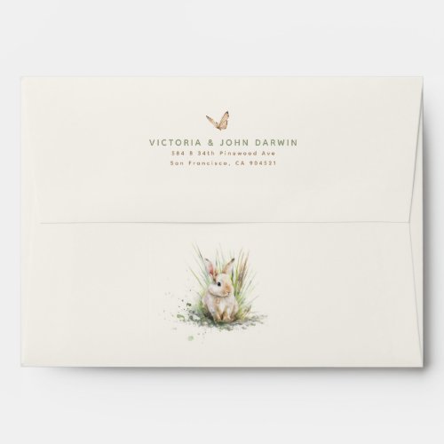 Cute Woodland Baby Animals _ Bunny  Envelope