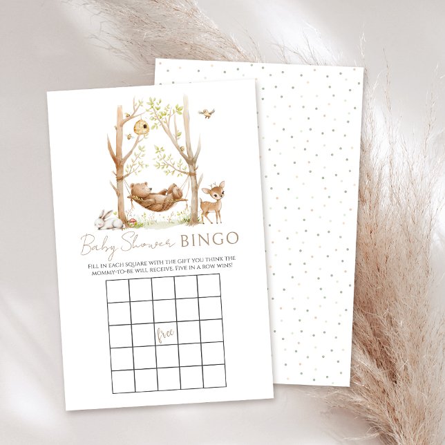 Cute Woodland Baby Boy Shower Bingo Game (Creator Uploaded)