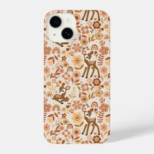 Cute Woodland Baby Deer Floral Pattern iPhone 14 Case